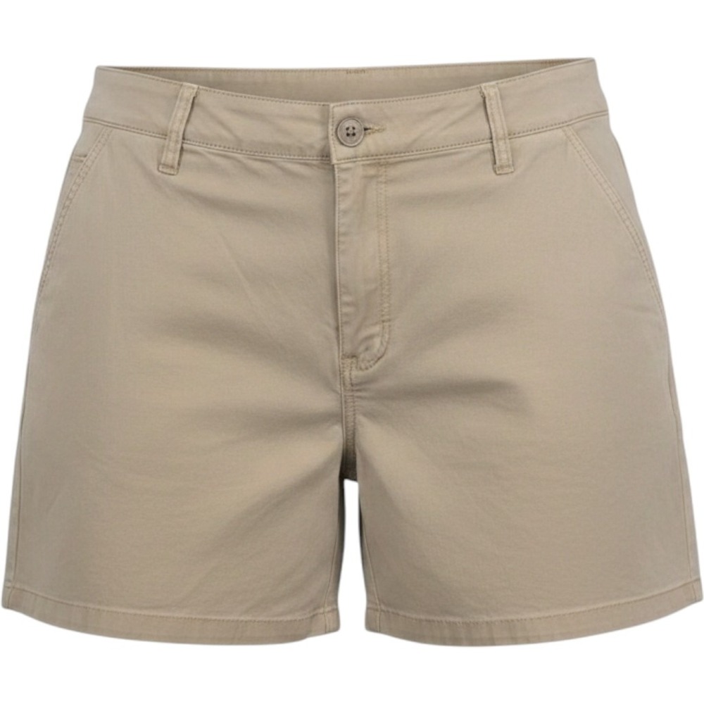 BP Women's Plus Size 26 Shorts Sun-Kissed Khaki Twill Cotton Button Pocket